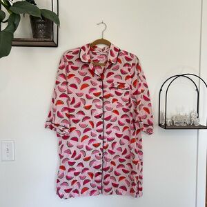 Kate Spade Watermelon Light Pink Nightgown Pajama Size XL